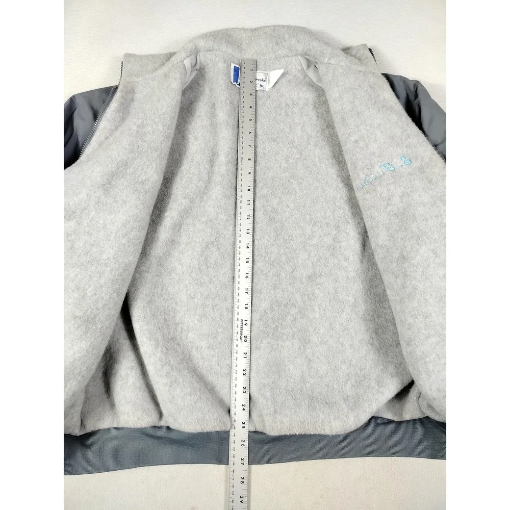 Vintage Dunbrooke Jacket Mens XL Gray Fleece Lined Bomber Advanced Arts Logo